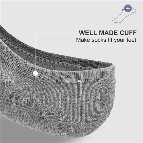 8 Pair No Show Men Socks, Low Cut Ankle Sock Men Short Socks Casual Cotton Socks - Picture 3 of 7